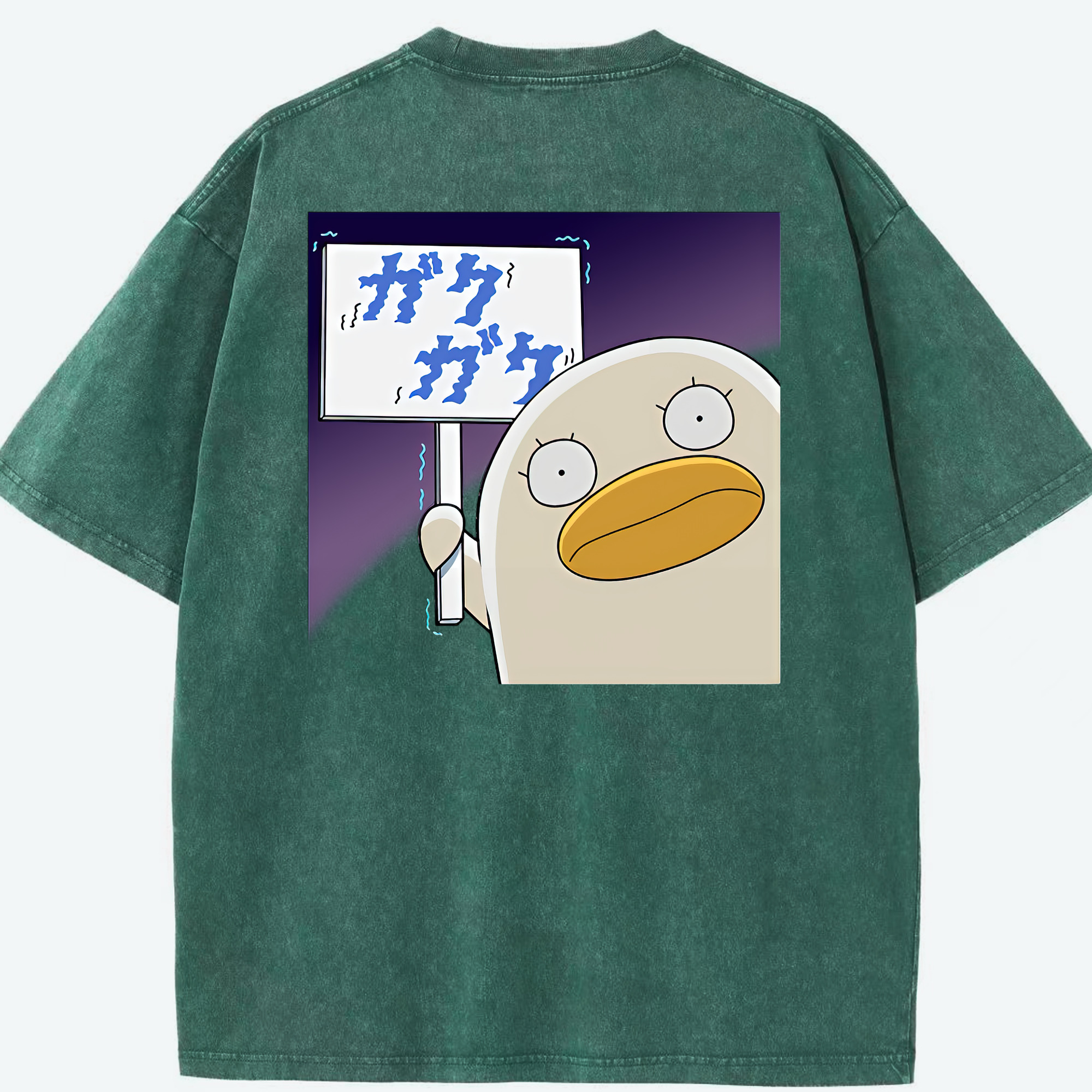 （画像用） ぎんたま 坂田銀時（さかたぎんとき） 神楽 志村新八（しむら しんぱち） GINTAMA Sakata Gintoki Kagura Shimura Shinpachi 綿100% ヴィンテージ風 半袖Tシャツ（背面プリント）